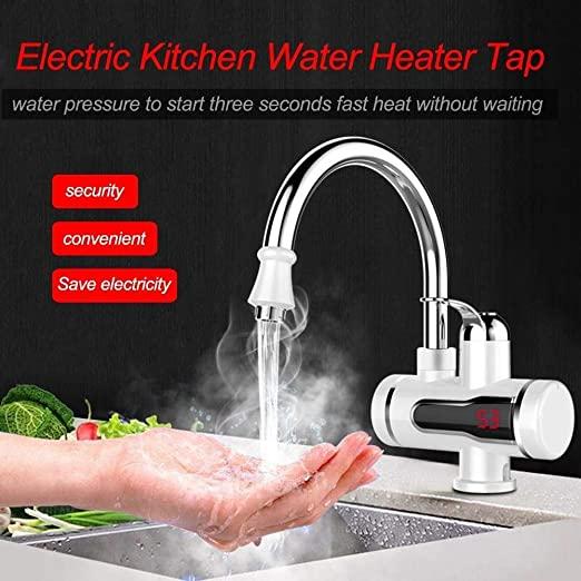 Electric Tap Heating Faucet Kitchen And Bathroom Heating Dispenser Tap Digital Temperature With Display