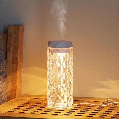 Crystal Lamp Air Humidifier Color Night Light Touch Lamp With Cool Mist Maker Fogger LED Atmosphere Room Decoration Home Decor Lights