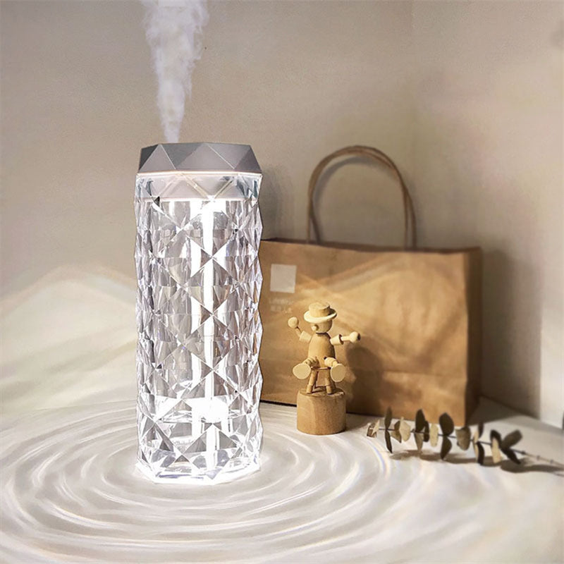 Crystal Lamp Air Humidifier Color Night Light Touch Lamp With Cool Mist Maker Fogger LED Atmosphere Room Decoration Home Decor Lights